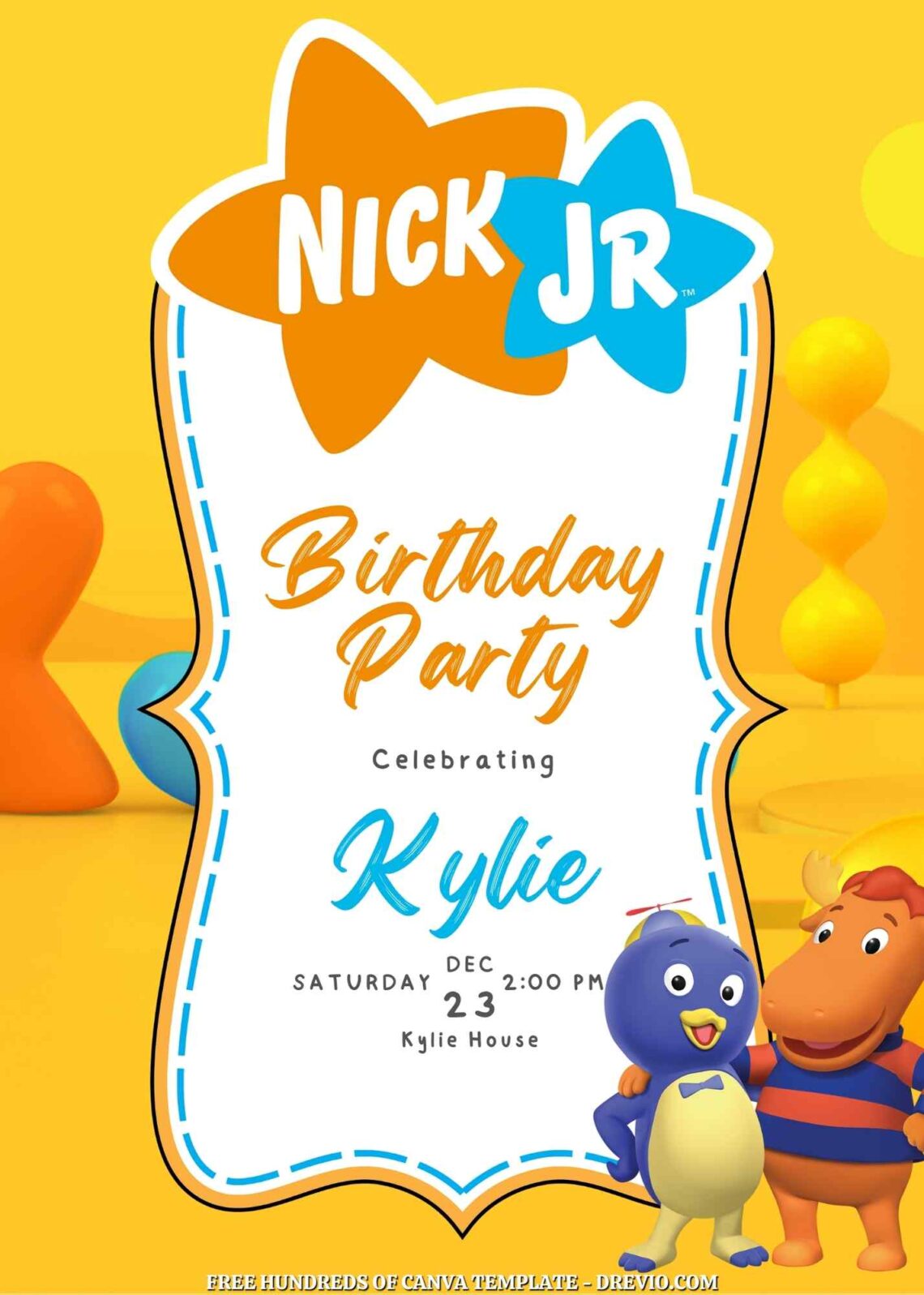 Free Nick Jr Birthday Invitations
