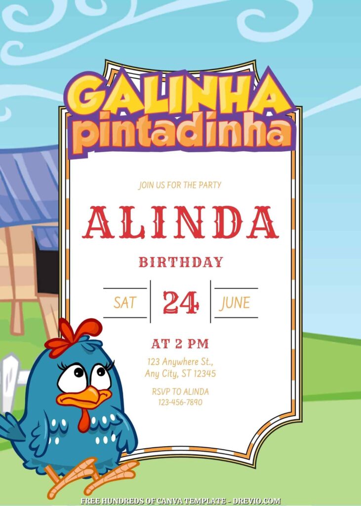 Free Galinha Pintadinha Birthday Invitations