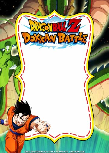 20+ Dragon Ball Z Dokkan Battle Canva Birthday Invitation Templates ...