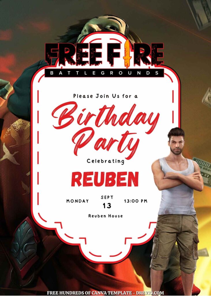 Free Free Fire Birthday Invitations