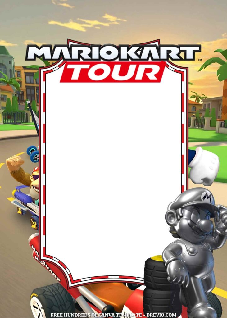 Invitation Template of 22+ Mario Kart Tour Canva Birthday Invitation Templates 10