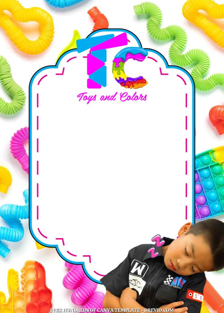 Invitation Template of 16+ Toys and Colors Canva Birthday Invitation Templates 8