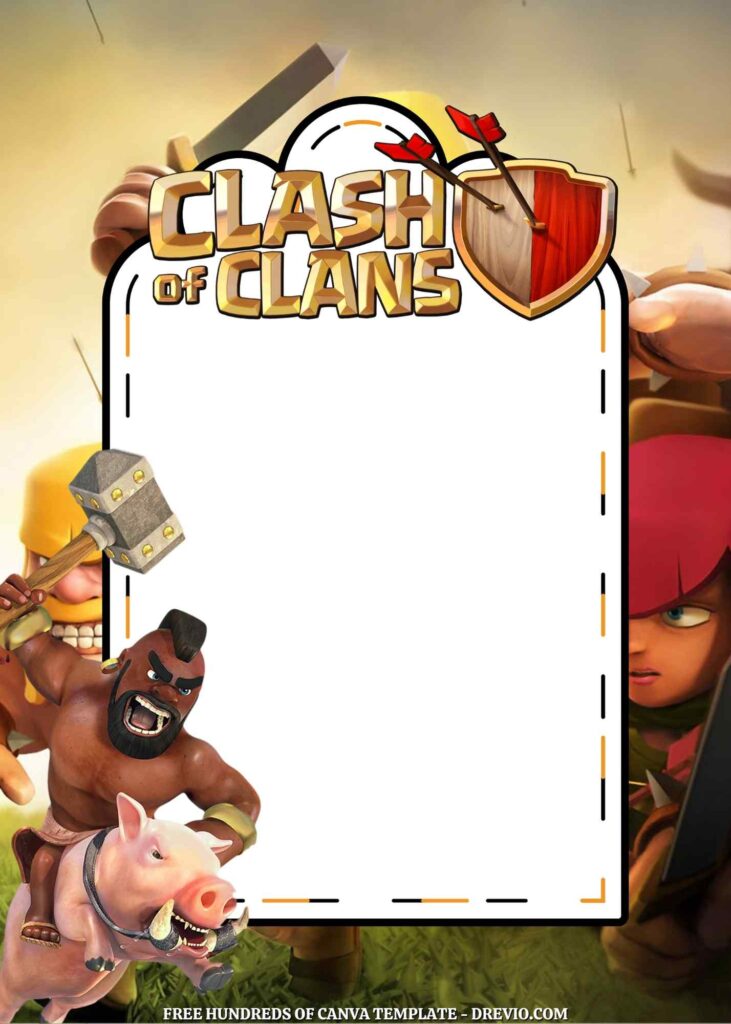 Invitation Template of 20+ Clash of Clans Canva Birthday Invitation Templates 9