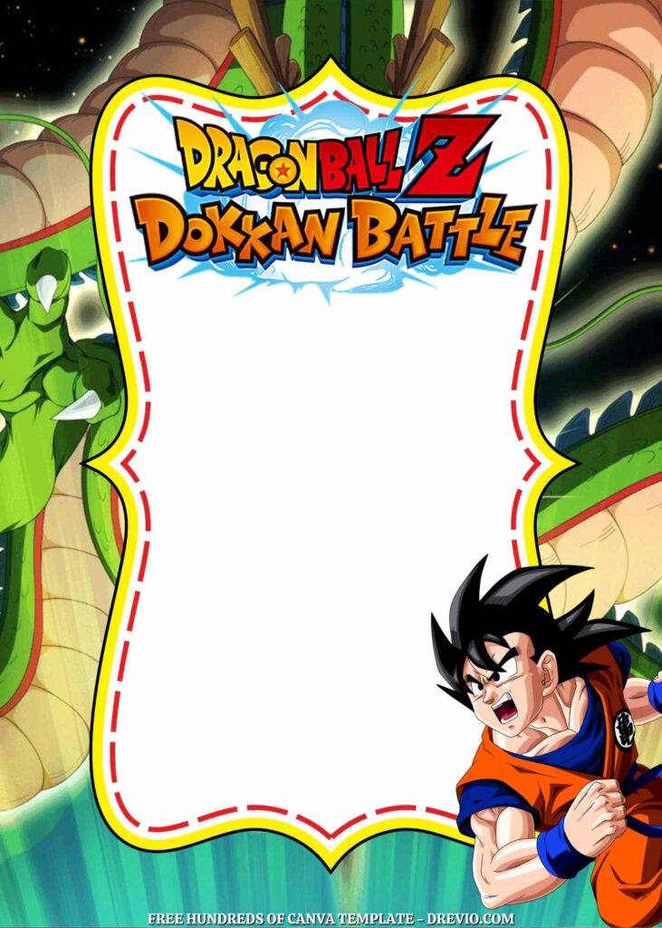 Invitation Template of 20+ Dragon Ball Z Dokkan Battle Canva Birthday Invitation Templates 9