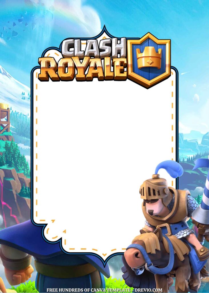 Invitation Template of 22+ Clash Royale Canva Birthday Invitation Templates 11