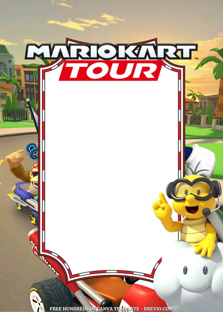 Invitation Template of 22+ Mario Kart Tour Canva Birthday Invitation Templates 11