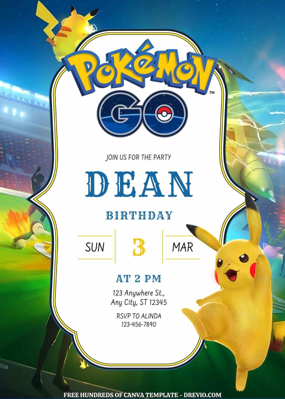 Free Pokemon Go Birthday Invitations | Download Hundreds FREE PRINTABLE ...