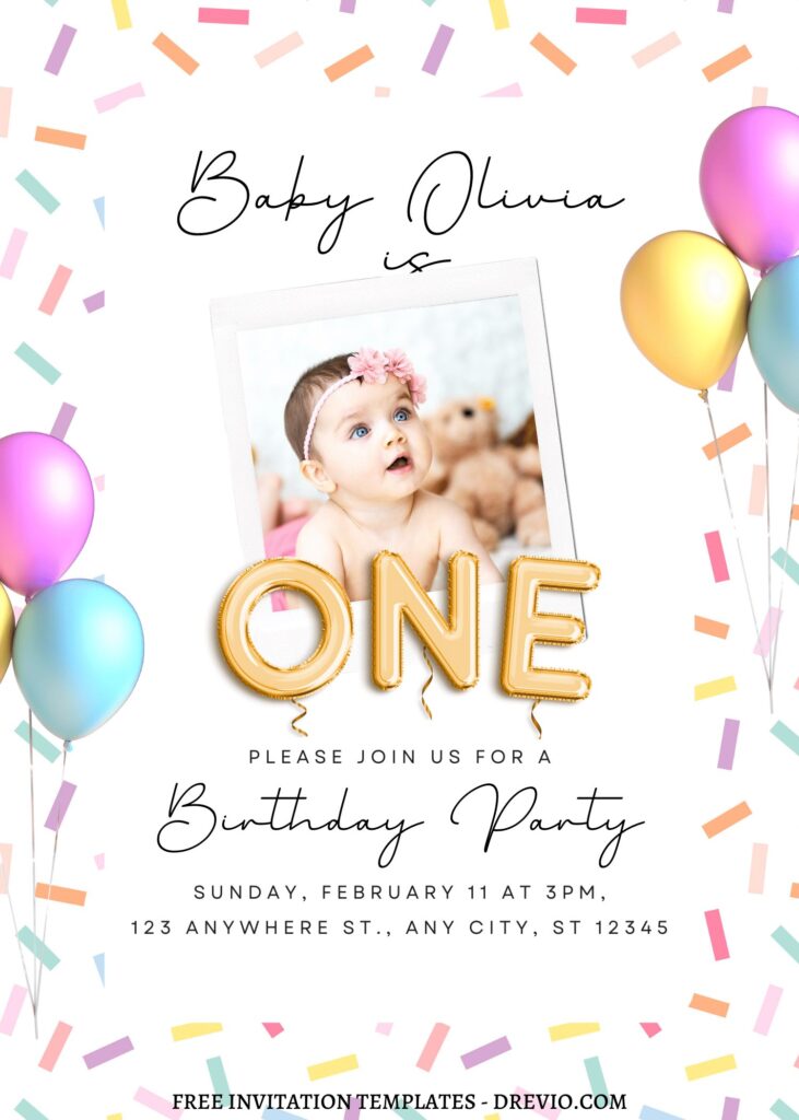 Invitation Template of 10+ Colorful Baby Sprinkle Canva Birthday Invitation Templates 3