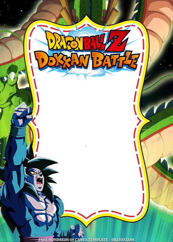 Invitation Template of 20+ Dragon Ball Z Dokkan Battle Canva Birthday Invitation Templates 1