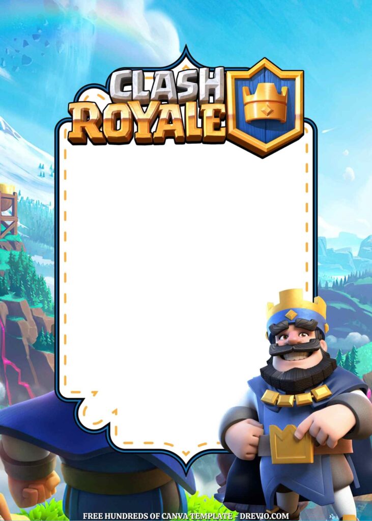 Invitation Template of 22+ Clash Royale Canva Birthday Invitation Templates 1