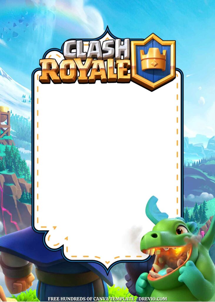 Invitation Template of 22+ Clash Royale Canva Birthday Invitation Templates 12