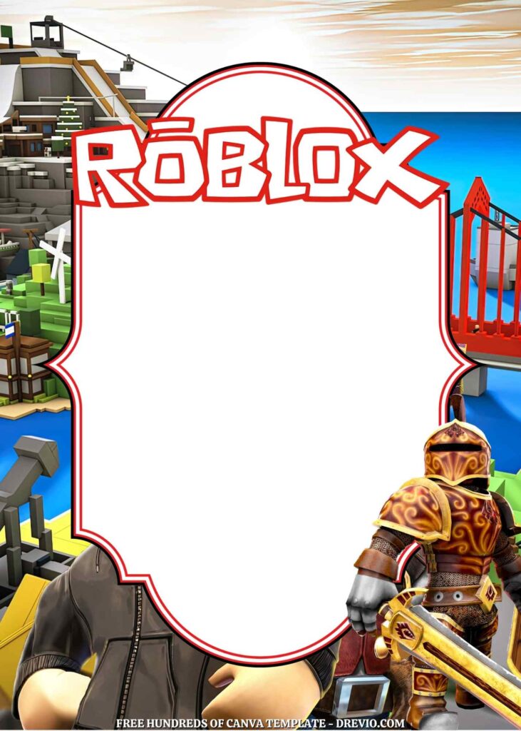 Invitation Template of 22+ Roblox Canva Birthday Invitation Templates 10