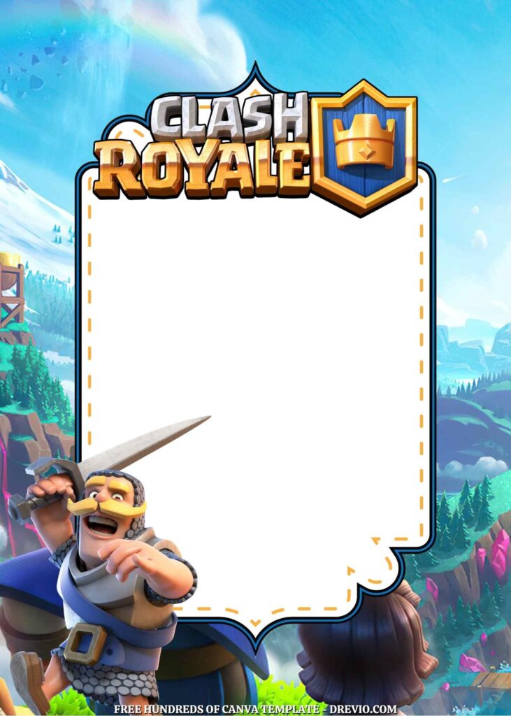 Invitation Template of 22+ Clash Royale Canva Birthday Invitation Templates 13