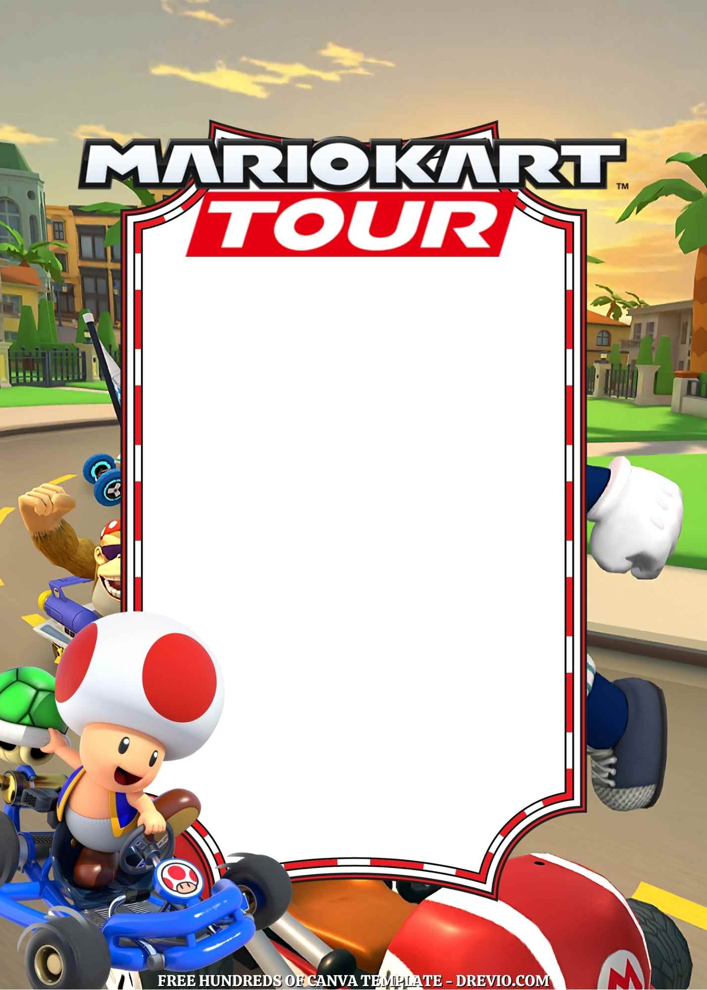 Free Mario Kart Tour Birthday Invitations | Download Hundreds FREE ...
