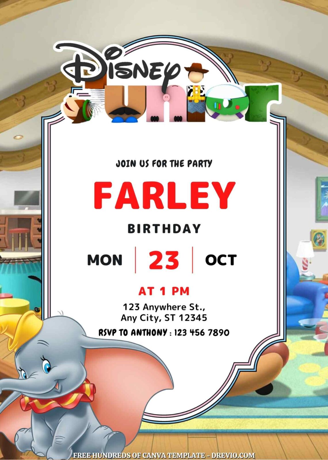 Free Disney Junior Birthday Invitations