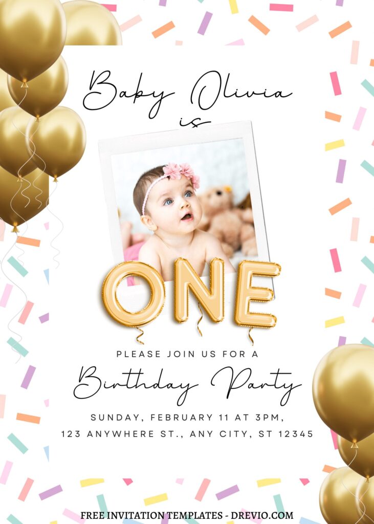 10+ Colorful Baby Sprinkle Canva Birthday Invitation Templates with editable text