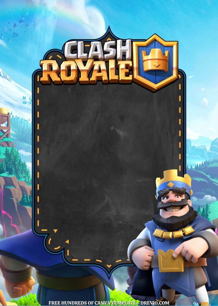 Invitation Template of 22+ Clash Royale Canva Birthday Invitation Templates 2