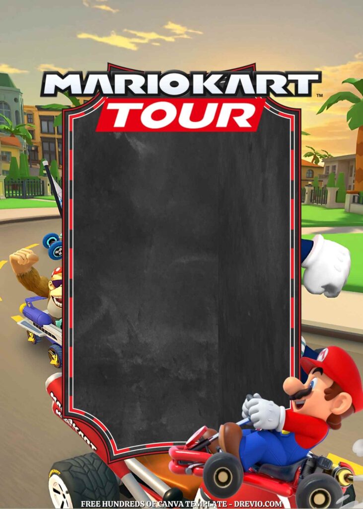 Invitation Template of 22+ Mario Kart Tour Canva Birthday Invitation Templates 3