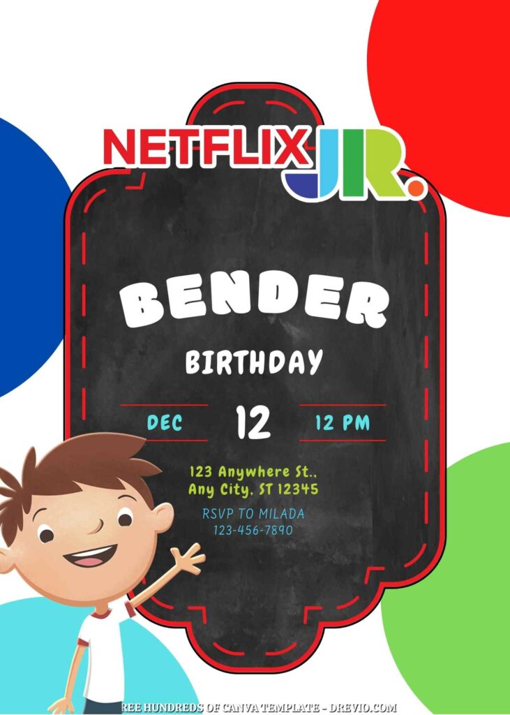 Free Netflix Jr Birthday Invitations