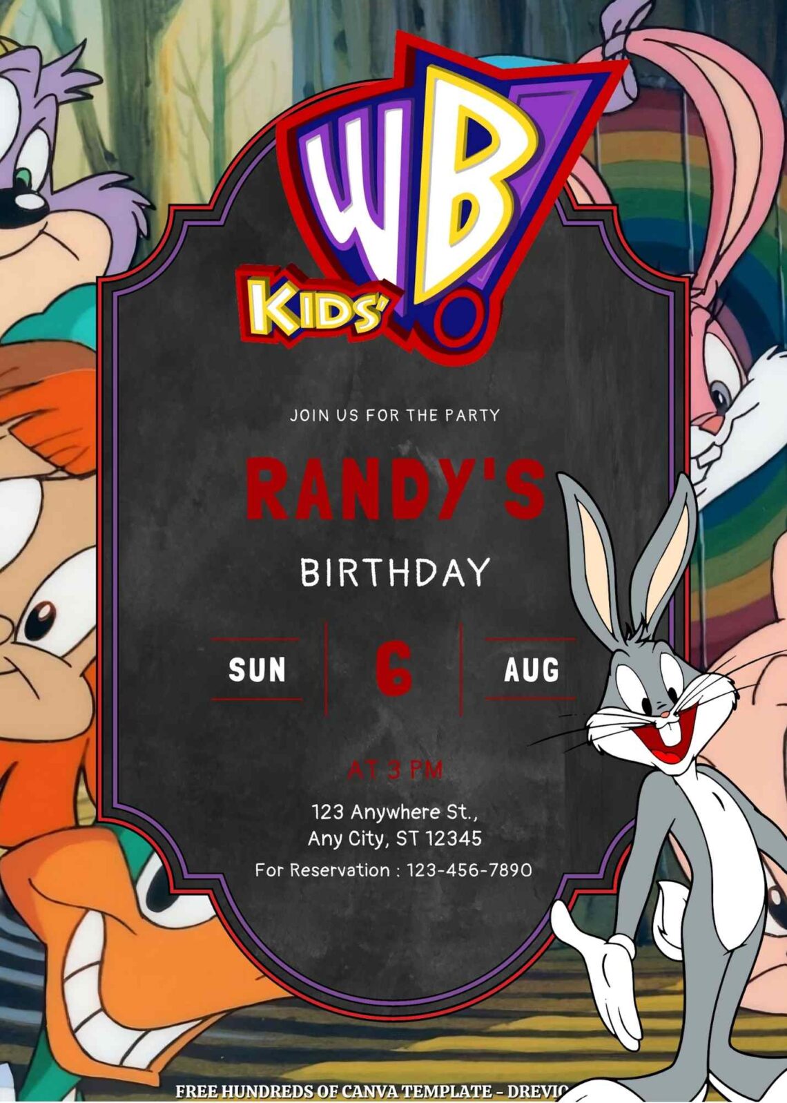 Free WB Kids Birthday Invitations