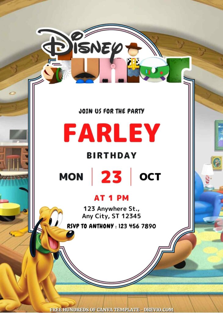 Free Disney Junior Birthday Invitations 