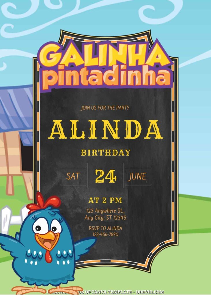 Free Galinha Pintadinha Birthday Invitations