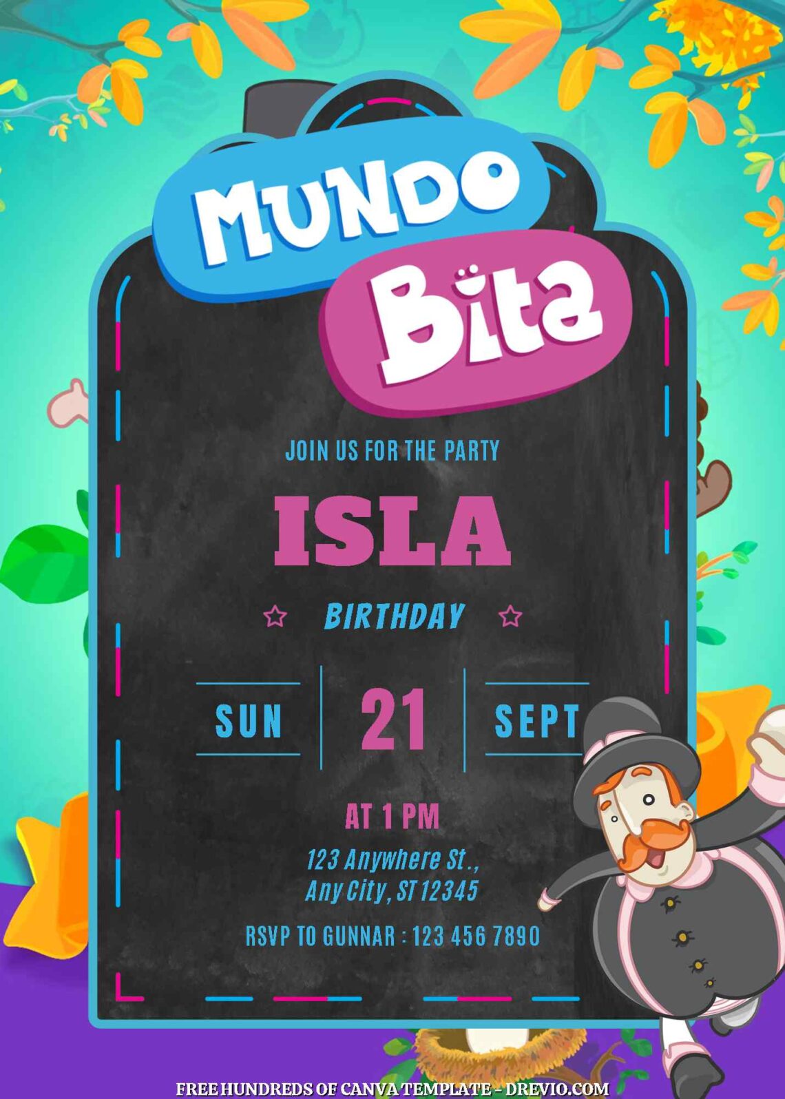 Free Mundo Bita Birthday Invitations