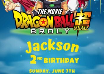 8+ Awesome Dragonball Super Brolly Canva Birthday Invitation Templates with editable text
