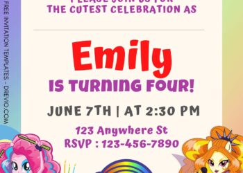 7+ A Million Magic Wishes My Little Pony Canva Birthday Invitation with Fluttershy