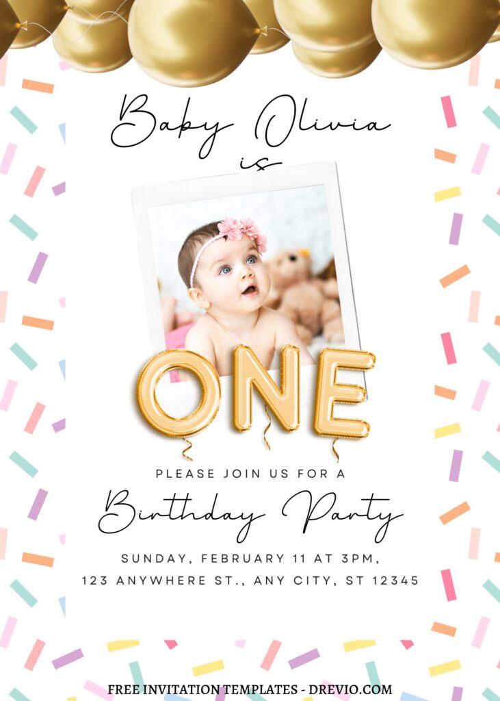 10+ Colorful Baby Sprinkle Canva Birthday Invitation Templates with cute wording