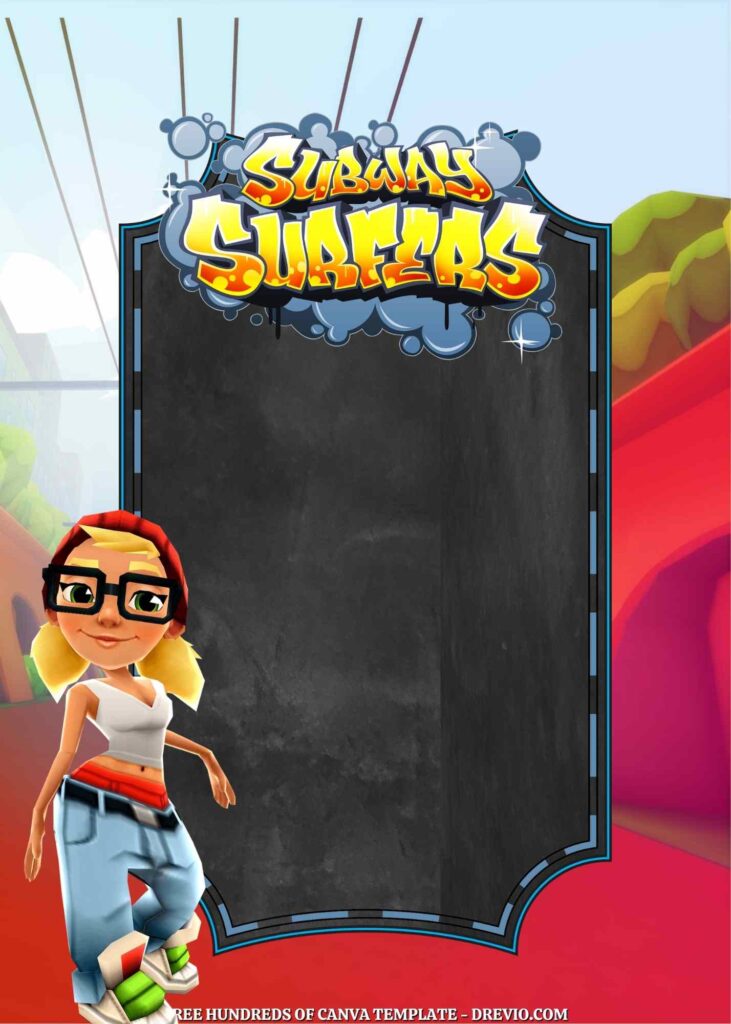 Invitation Template of 20+ Subway Surfers Canva Birthday Invitation Templates 4