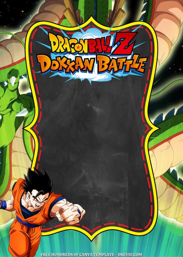 Invitation Template of 20+ Dragon Ball Z Dokkan Battle Canva Birthday Invitation Templates 3