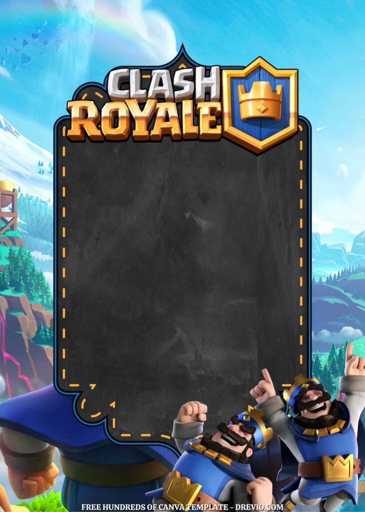 Invitation Template of 22+ Clash Royale Canva Birthday Invitation Templates 3