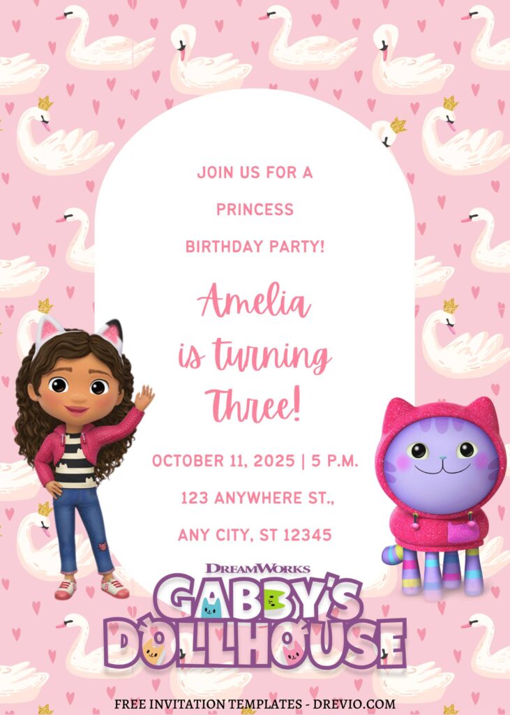 11+ Gabby And Her Cat Friends Canva Birthday Invitation Templates with CatRat