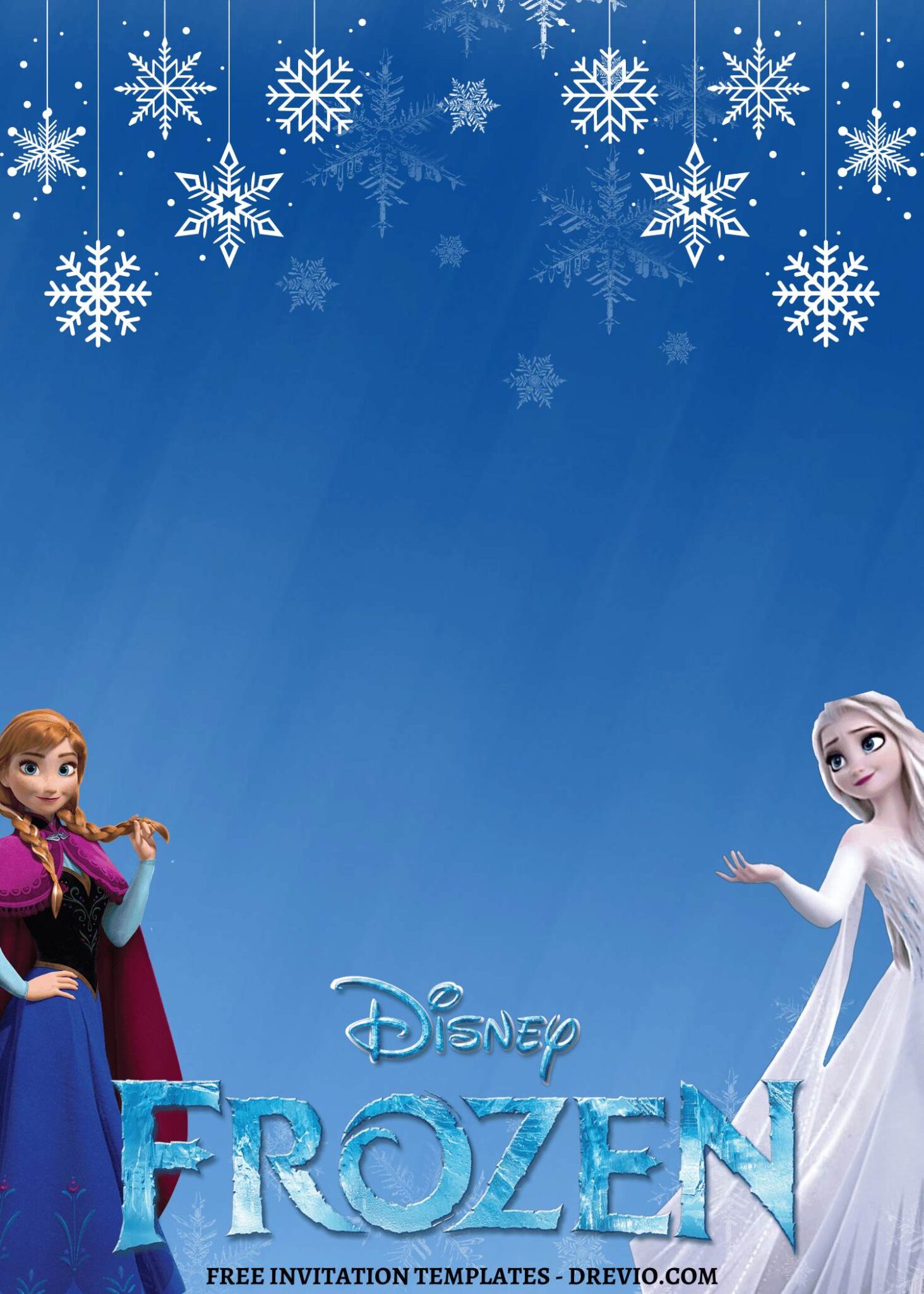 7+ Ice Princess Disney Frozen Canva Birthday Invitation Templates ...