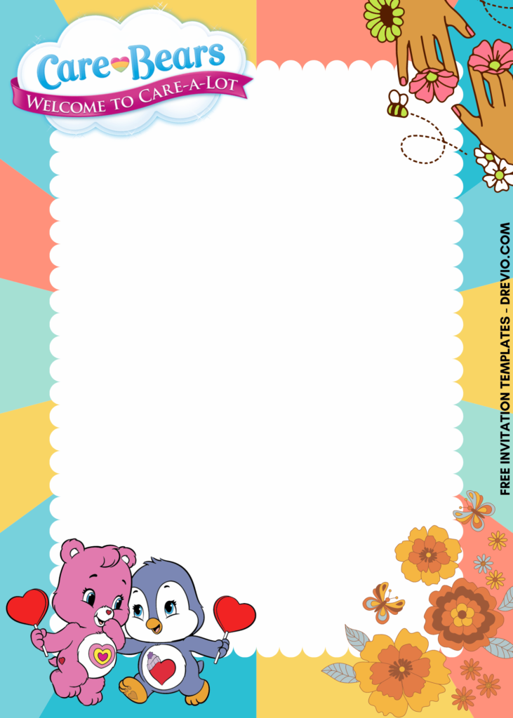 Invitation Template of 7+ Birthday Carnival Care Bears Canva Birthday Invitation Templates 4