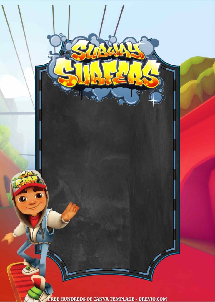 Invitation Template of 20+ Subway Surfers Canva Birthday Invitation Templates 5