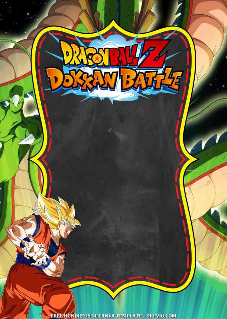 Invitation Template of 20+ Dragon Ball Z Dokkan Battle Canva Birthday Invitation Templates 4