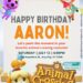 8+ Paint Party Animal Crossing Canva Birthday Invitation Templates with cute Blathers