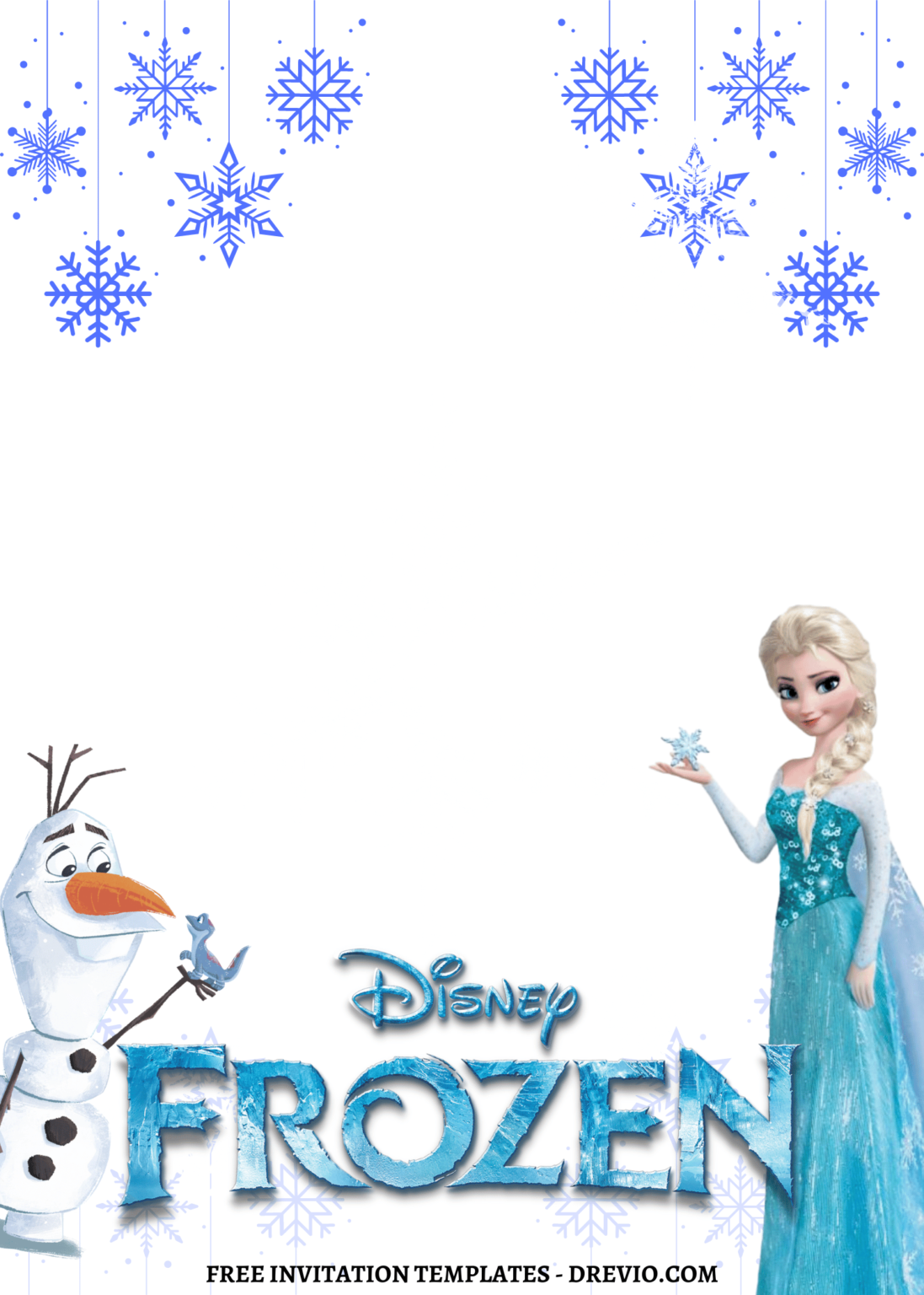 8+ Winter Princess Disney Frozen Canva Birthday Invitation Templates ...