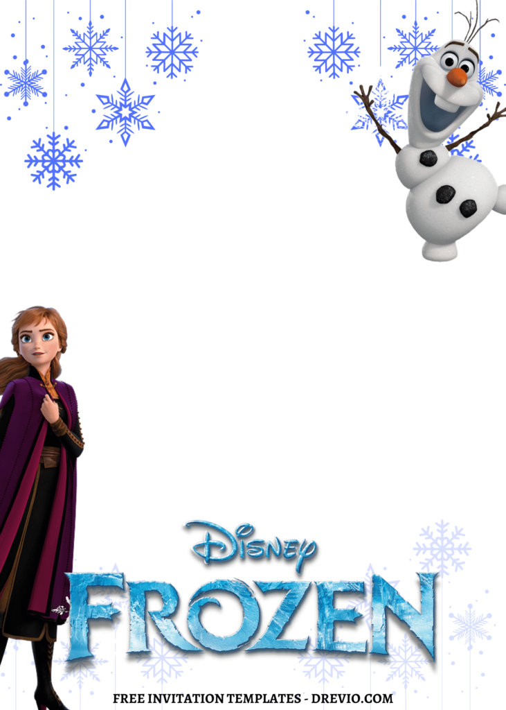 Invitation Template of 8+ Winter Princess Disney Frozen Canva Birthday Invitation Templates 6