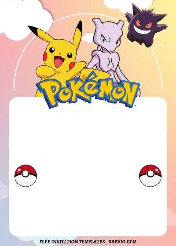 8+ Adorable Pokemon Adventure Canva Birthday Invitation Templates ...