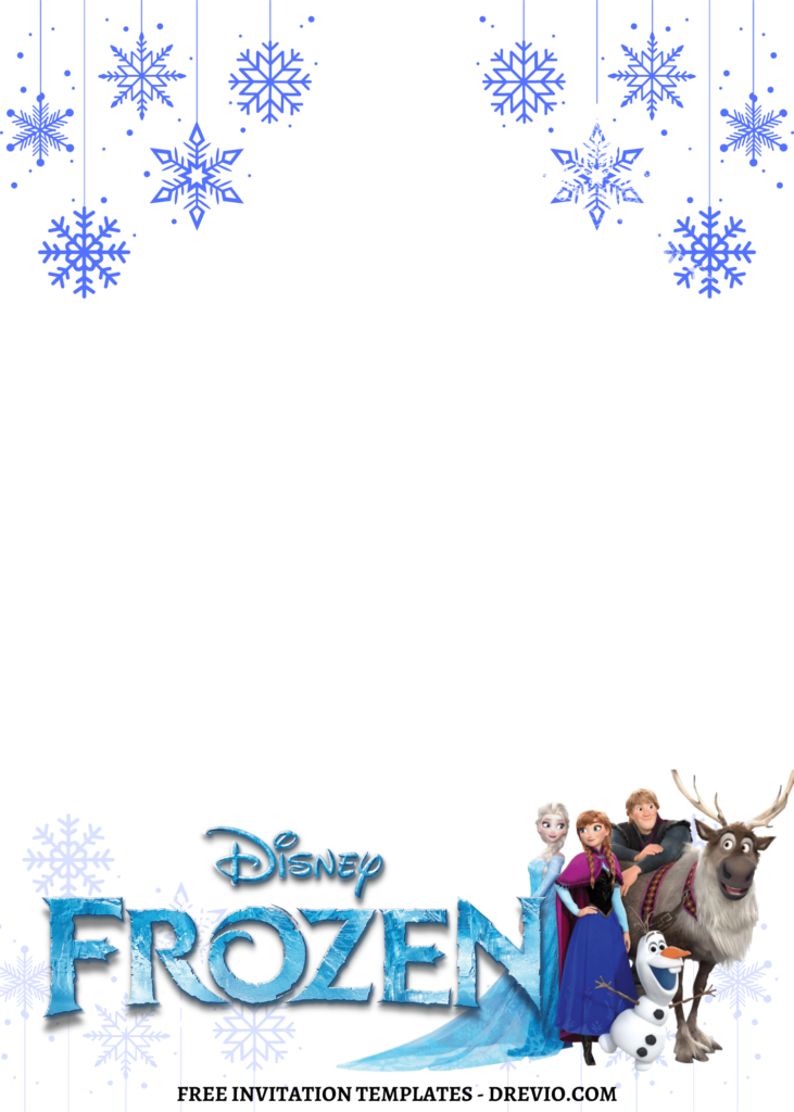 Invitation Template of 8+ Winter Princess Disney Frozen Canva Birthday Invitation Templates 4