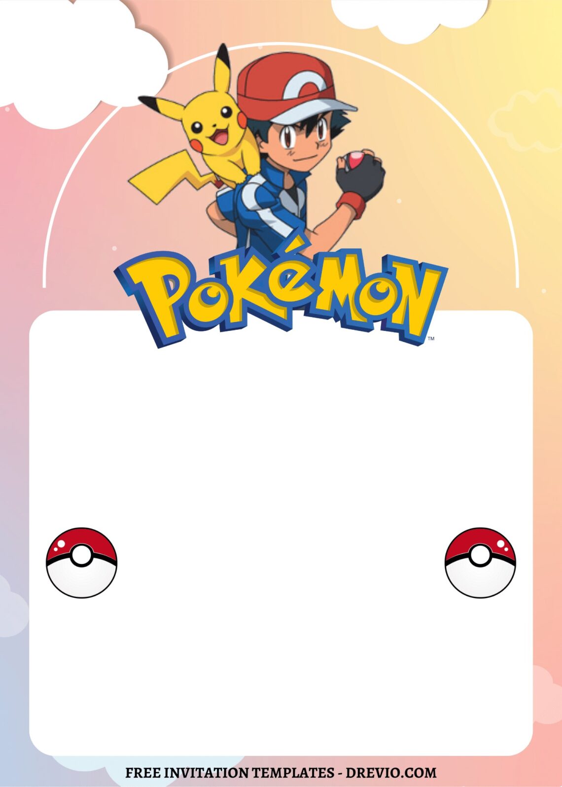 8+ Adorable Pokemon Adventure Canva Birthday Invitation Templates ...