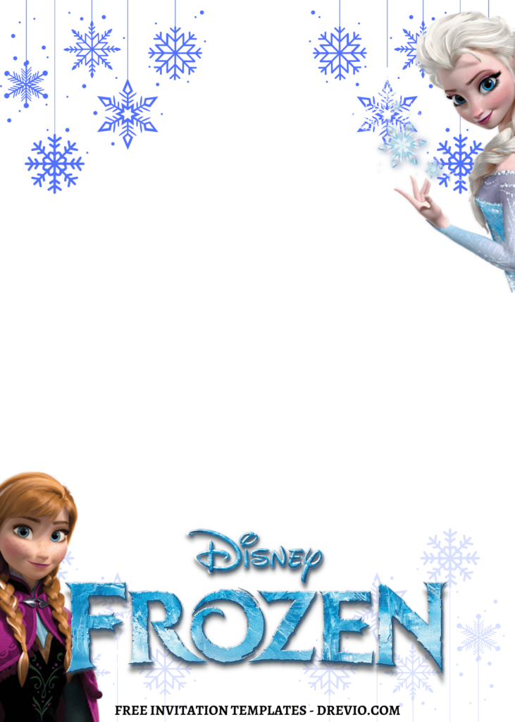 Invitation Template of 8+ Winter Princess Disney Frozen Canva Birthday Invitation Templates 3