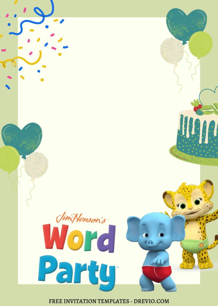 Invitation Template of 8+ Endearing Word Party Canva Birthday Invitation Templates 10