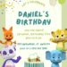 8+ Endearing Word Party Canva Birthday Invitation Templates with adorable baby panda and tiger cub