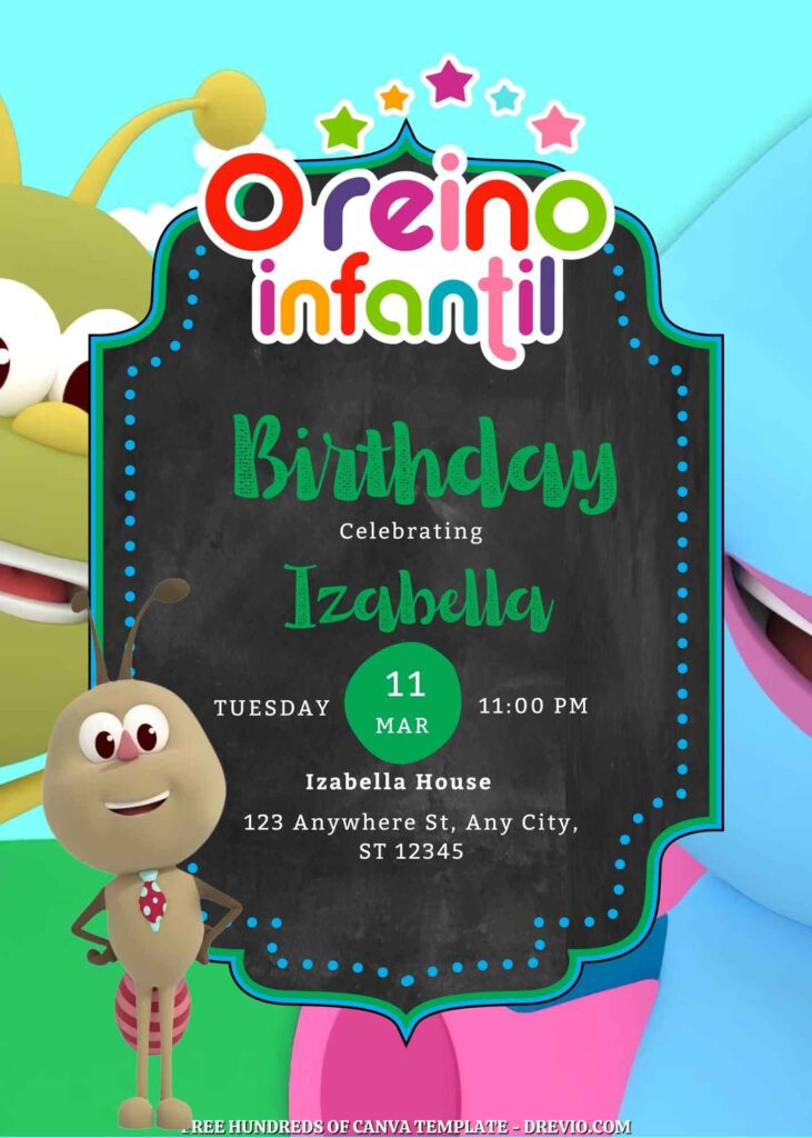 Free Custom O Reino Infantil Birthday Invitation 