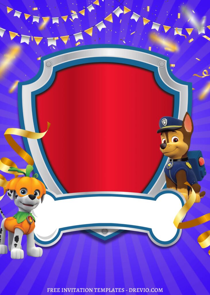 Invitation Template of 9+ Awesome Super Puppy PAW Patrol Canva Birthday Invitation Templates 8