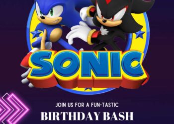 9+ Sonic The Hedgehog Canva Birthday Bash Invitation Templates with editable text